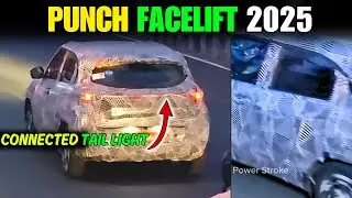 2025 Tata Punch Facelift Connected Tail Light Leaked, tata punch facelift interior, launch date