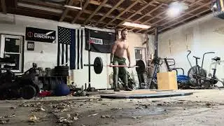 3 rounds for time: 15 hang power clean (135) - 15 burpees