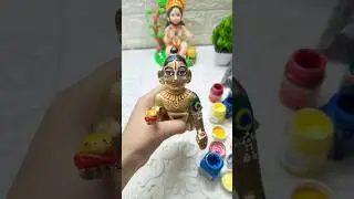 Decoration of Laddu Gopal ji 😍#diy #acrylic #painting #krishna #youtubeshorts #viralvideo #shorts