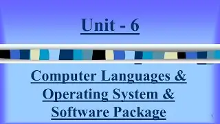 Computer Fundamental | Chapter - 6