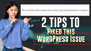 Max File Size Exceeded Issue Solved WordPress | upload_max_filesize | #rabbitech71