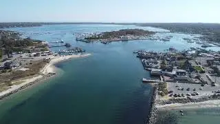 flying over Gosman's complex in Montauk - dji