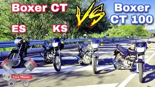 Boxer CT 100 VS Boxer CT KS ES + Suzuki AX 100 CUARTO DE MILLA