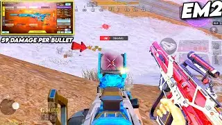 59 DAMAGE PER BULLET 🤯 NO RECOIL + HIGH DAMAGE | BEST EM2 GUNSMITH CODM BR | EM2 GUNSMITH BR