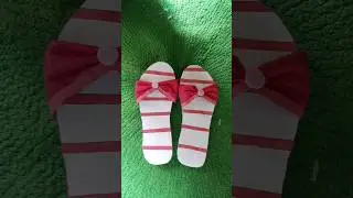 How to make paper slippers/doll slippers #shots #viral #craft 😃😃