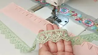 Summer Special latest Kurti Sleeves Design design / Lace और Fabric Triangles से बनाएं Kurti Design