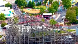 Hurler Drone Footage 4K 60fps BORING Wooden Coaster Carowinds, NC