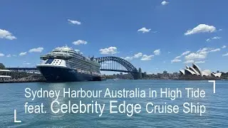 Explore Sydney Harbour Australia during High Tide feat. Celebrity Edge Cruise Ship | 4K Walking Tour