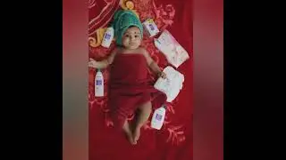 Watch 3Month-old baby girl's adorable bath routine! #cutebabygirl