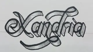 3d Drawing Calligraphy Name For Beginners / How To Draw Art On Paper Step By Step 31