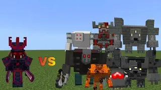 Gashlit The Emperor vs Crimson steves more mobs and bosses - Minecraft Mob Battle