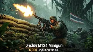พลังทำลายล้างที่หยุดไม่อยู่! 🇹🇭 M134 มินิกันของกองทัพไทย &mdash; ยิงได้ 6,000 นัดต่อนาที! ⚡💥