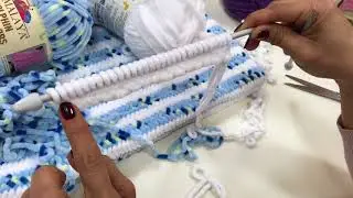 Himalaya Dolphin Baby ile Balık Sırtı Battaniye Yapımı- Dolphin Baby Blanket
