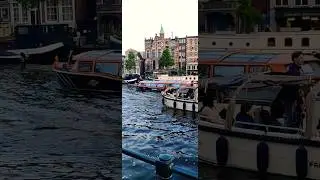 😍Amsterdam🚣🚢 Canal cruise boat tour #shorts#amsterdamcanals #amsterdam #short  #travel #nature