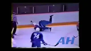 NHL Sep. ?, 1991 Serge Roberge,QUE v Wayne Van Dorp,QUE (TC) Quebec Nordiques