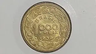 Moeda de 1000 R&eacute;is ano 1939. Valor atualizado.