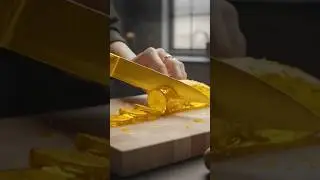 Cutting Glass Fruit Mirror banana 🪞 | Most Satisfying ASMR Ever! #Shorts #aiasmr #glassfruit #viral