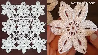 Crochet flower tutorial How to join motifs