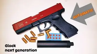 Glock Gun Soft Bullet's | Automatic Glock Toy Gun   Eject Bullet | Toy 9mm Gun @chatpattoytv #gun 