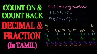 COUNT ON COUNT BACK(DECIMALS & FRACTIONS) | NUMBER PATTERN | FINDING MISSING NUMBER IN THE SEQUENCE