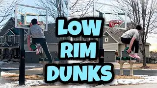 Doing CRAZY Dunks on a Low Rim!! First Outdoor Session of 2025!