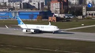 Ilyushin Il-96-400M takes off for the first flight