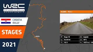 The 20 stages of WRC Croatia Rally 2021