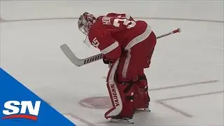 Jimmy Howard Gets Hurt And John Tavares Scores While Play Continues