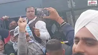 Aam admi party workers protest in jammu