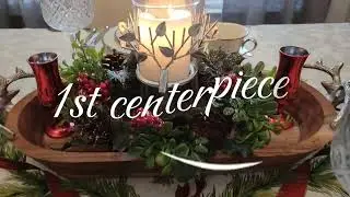Burgundy/Red Wintery Tablescape w/ 2 different Centerpieces❤️ 