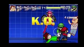 MUGEN BATTLE #56 Crow & Daniel VS Mario & Luigi
