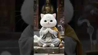 Find peace within, just like this zen cat 🧘&zwj;♂️✨ #ZenCat #CatTok #PeacefulVibes #MindfulMeow