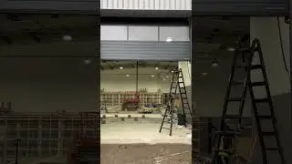 Wide Industrial Roller Shutter with Vision Panels