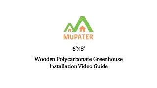 Mupater 6' X 8' Wooden Polycarbonate Greenhouse