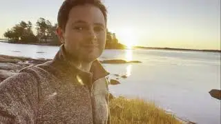 Sunrise hiking Winslow Park Maine