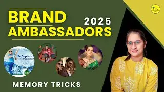 Brand Ambassadors 2025 | Brand Ambassador 2025 | Current Affairs 2025 | Memory Tricks