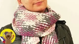 Ginantsilyong XXL scarf para sa taglagas | Woolly Hugs Plan Wool | Instructions sa paggantsilyo