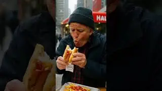 POV: Trump Eats a Halal Hotdog for the First Time in Downtown Toronto 🌭🇨🇦