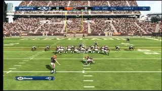 Madden 13 gameplay: A little Street Fighter/ Rams vs Browns (7th Commentator vs Subscriber Game)