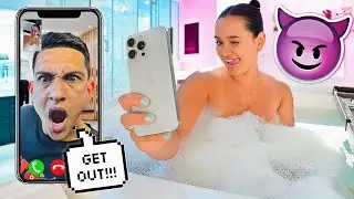 FACETIMING MY BOYFRIEND WHILE IN THE BATH WITHOUT HIM! *HE SNAPS*