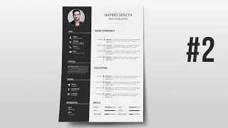 Resume template design with photoshop  #2