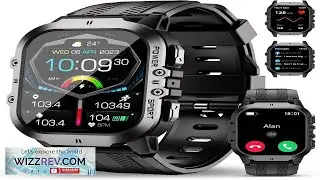 OUKITEL BT20 Military Smart Watches for Men(Answer Make Calls) 1.96'' Fitness Smart Watches