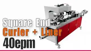 Curling Lining Machine for 40epm 4-18L square can lid #canmaking #curlingmachine #compoundlining