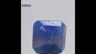 Ceylon Blue Sapphire Unheated & Untreated 4.00 carat Octagon Shape Certified