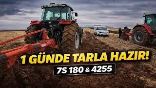 Bu Tarlayı 1 G&uuml;nde Bitirdik! | 7S 180 & 4255 Tarla S&uuml;r&uuml;m&uuml;&rdquo;