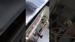 Badly cracked heat exchanger from an oversized furnace
