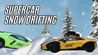 We drove MILLIONS of dollars of Lambos on a frozen lake (and stuffed one into a snow bank, twice)