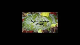 paper crumpling activity for kids #craft #preschoolactivities #zakiyakhanam #art #love