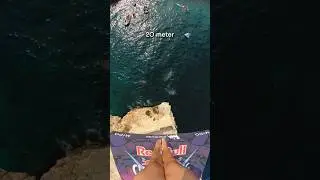top 1️⃣ your *MOST WATCHED* clip of 2023 👉 POV cliff dives up to 27m 🤯 #shorts