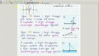 Perpendikulyar to'g'ri chiziqlar. Geometriya 7-sinf. 9-dars